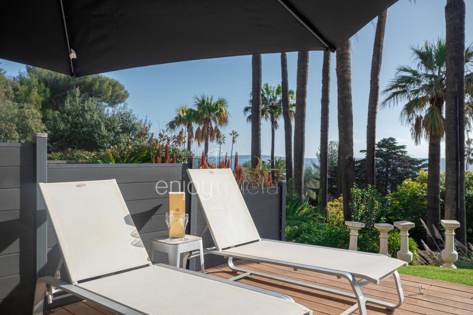 " Paradis En Rez De Jardin " Standing - Vue Mer - Piscine Privee Vallauris Εξωτερικό φωτογραφία